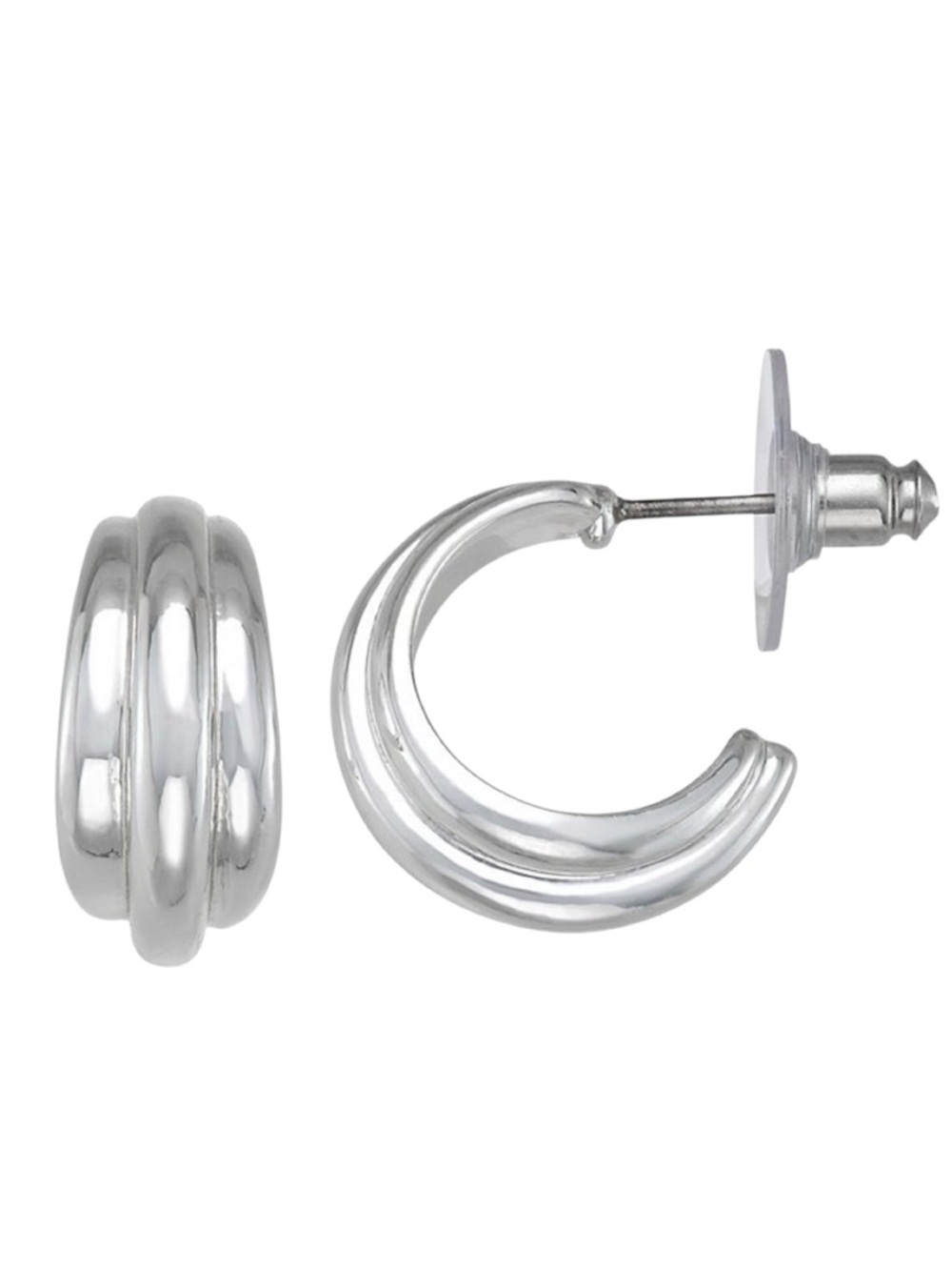 Napier Fluted C-Hoop Earrings (NWT)
